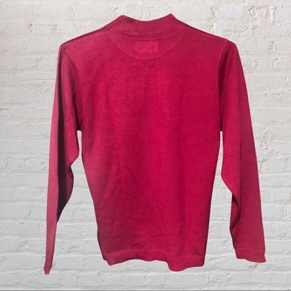 ‎Pendleton Knit Sweater ￼100% Wool Magenta Mock PS - Picture 3 of 3